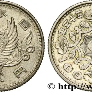 JAPON 100 Yen Phénix an 33 ère Showa 1958 fwo_779373 Monde Offre Exclusive