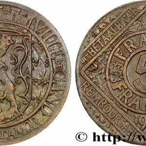 BELGIQUE 5 Francs ville de Gand occupée 1917 fwo_780474 Monde Promotion