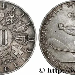 Gros Lot AUTRICHE 50 Schilling Jeux Olympiques d’Innsbruck, saut à ski 1964 Vienne fwo_780600 Monde