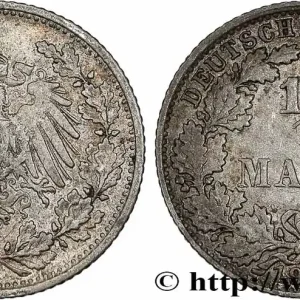 Édition Limitée ALLEMAGNE 1/2 Mark Empire aigle impérial 1906 Munich - D fwo_780699 Monde
