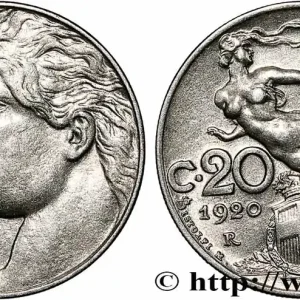 Certifié ITALIE 20 Centesimi allégorie de la Liberté 1920 Rome fwo_781306 Monde