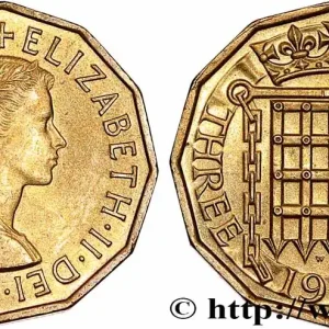 ROYAUME-UNI 3 Pence Élisabeth II 1955 fwo_781396 Monde Offre Limitée