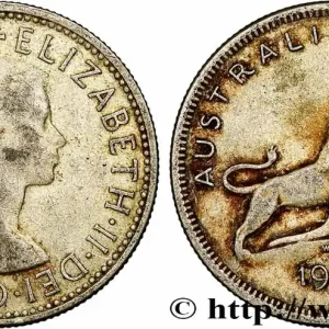 Exclusif AUSTRALIE 1 Florin visite royale Elisabeth II 1954 Melbourne fwo_782273 Monde