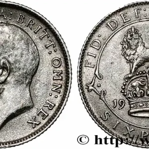 Marque ROYAUME-UNI 6 Pence Georges V 1915 fwo_786101 Monde