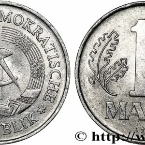 ALLEMAGNE RÉPUBLIQUE DÉMOCRATIQUE 1 Mark emblème de la RDA 1977 Berlin fwo_786114 Monde Achetez Aujourd’hui