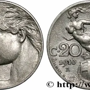Seulement Aujourd’hui ITALIE 20 Centesimi Italie / allégorie de la Liberté 1910 Rome - R fwo_786162 Monde