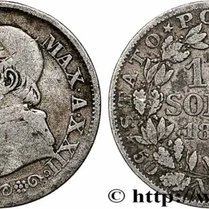Acheter En Ligne VATICAN ET ÉTATS PONTIFICAUX 10 Soldi (50 Centesimi) Pie IX an XXII 1867 Rome fwo_786226 Monde