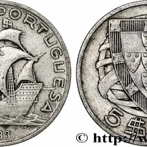 Meilleure Vente PORTUGAL 5 Escudos emblème 1933 fwo_786251 Monde
