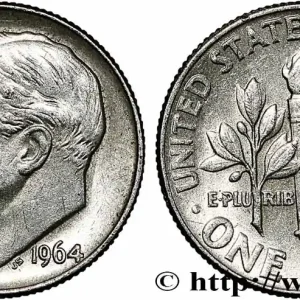 ÉTATS-UNIS D'AMÉRIQUE 1 Dime (10 Cents) Roosevelt 1964 Philadelphie fwo_786275 Monde Quantité Limitée