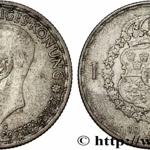 Exclusif SUÈDE 1 Krona Gustave V 1942 fwo_786284 Monde