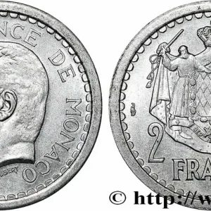 Seulement Aujourd’hui MONACO 2 Francs Louis II (1943) Paris fwo_786311 Monde