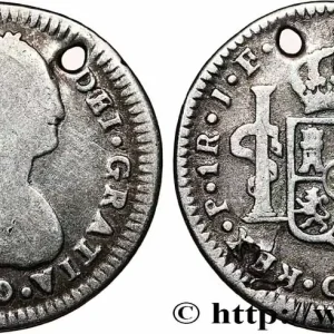 Expédition Rapide COLOMBIE - FERDINAND VII 1 Real 1810 Popayan fwo_786655 Monde