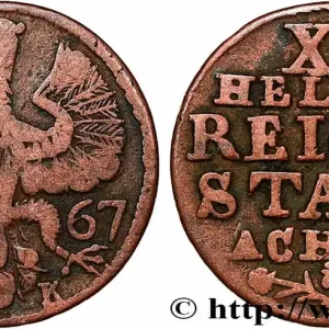 ALLEMAGNE - AIX-LA-CHAPELLE 12 Heller ville de Aachen aigle 1767 fwo_786679 Monde Must-Have