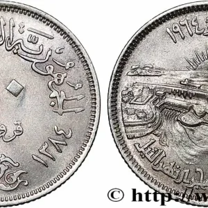 ÉGYPTE 10 Piastres AH1384 barrage d’Assouan 1964 fwo_786724 Monde Meilleur Prix