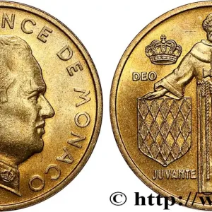 MONACO 10 Centimes Rainier III 1977 Paris fwo_586036 Monde Prix Bas