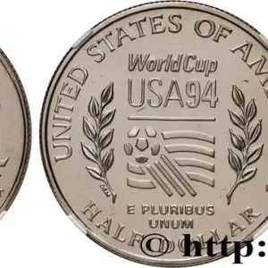 ÉTATS-UNIS D'AMÉRIQUE 1/2 Dollar Proof Coupe du Monde de Football USA 94 1994 Philadelphie - P fwo_766357 Monde Réduction