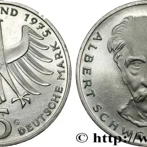 Vente Flash ALLEMAGNE 5 Mark Proof Albert Schweitzer 1975 Karlsruhe - G fwo_770586 Monde