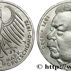 Haute Qualité ALLEMAGNE 5 Mark Friedrich Ebert 1975 Hambourg fwo_770592 Monde