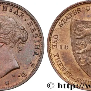 JERSEY 1/24 Shilling Victoria 1877 Heaton fwo_774034 Monde Prix Réduit