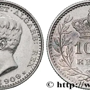 Livraison Mondiale PORTUGAL 100 Réis Emmanuel II 1909 fwo_774302 Monde