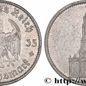 ALLEMAGNE 5 Reichsmark église de la garnison de Potsdam 1935 Muldenhütten - E fwo_775685 Monde Solde