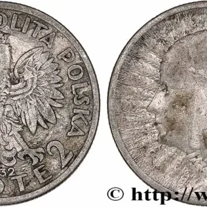 Marque POLOGNE 2 Zlote Reine Jadwiga 1932 Varsovie fwo_777670 Monde