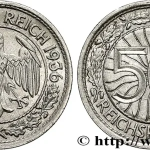 Authentique ALLEMAGNE 50 Reichspfennig 1936 Berlin fwo_779547 Monde