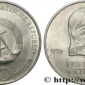 ALLEMAGNE RÉPUBLIQUE DÉMOCRATIQUE 20 Mark Friedrich von Schiller 1972 fwo_780337 Monde Authentique