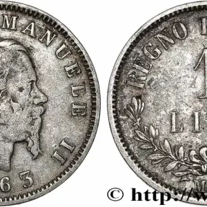 Remise ITALIE 1 Lira Victor Emmanuel II 1863 Milan fwo_781356 Monde