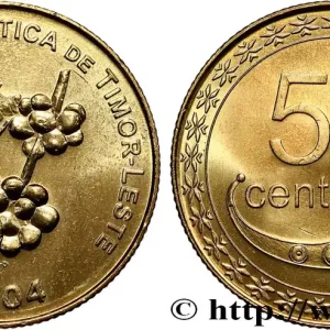 Expédié Aujourd’hui TIMOR 50 Centavos plant de café 2004 fwo_781912 Monde