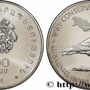 ARMÉNIE 100 Dram conservation de la nature WWF : emblème / goéland d’Arménie 1998 fwo_782225 Monde Soldes
