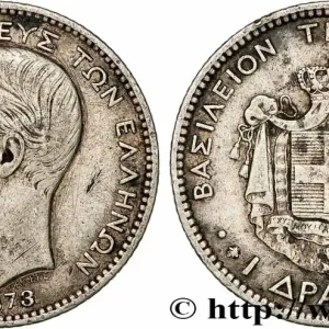 Vente Flash GRÈCE 1 Drachme Georges Ier 1873 Paris fwo_782300 Monde