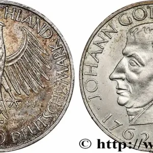 Vente Directe ALLEMAGNE 5 Mark Johann Gottlieb Fichte 1964 Hambourg - J fwo_784190 Monde