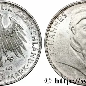 Meilleure Vente ALLEMAGNE 5 Mark Johannes Gutenberg 1968 Karlsruhe fwo_784201 Monde