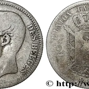 Tendance BELGIQUE 2 Francs Léopold II légende française 1866 fwo_786242 Monde