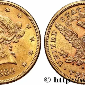 OR, PALLADIUM ET PLATINE INVESTISSEMENT 10 Dollars "Liberty" 1880 San Francisco fwo_789255 Monde Meilleur Choix