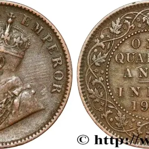 Gros Lot INDES BRITANNIQUES 1/4 Anna Georges V 1935 Calcutta fwo_789281 Monde