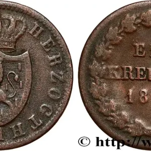 ALLEMAGNE - NASSAU 1 Kreuzer Grand-Duché de Nassau 1848 fwo_789322 Monde Commander Maintenant