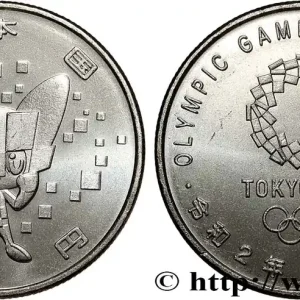 JAPON 100 Yen Jeux Olympiques Tokyo 2020 - mascotte Miraitowa an 2 ère Reiwa (2020) Hiroshima fwo_789447 Monde Offre Du Jour