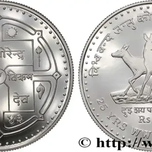 Marque NÉPAL 250 Rupees (Roupies) Proof VS2043 25 ans du WWF 1986 fwo_789719 Monde