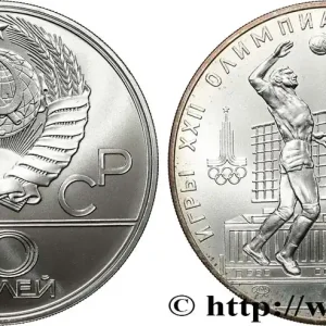 RUSSIE - URSS 10 Roubles Jeux Olympiques de Moscou, Volley-ball 1979 Léningrad fwo_789795 Monde Dernier Modèle