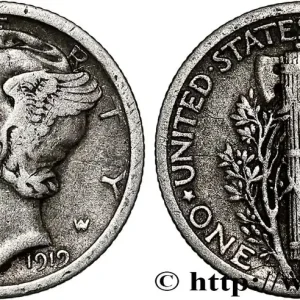 ÉTATS-UNIS D'AMÉRIQUE 1 Dime Mercury 1919 Philadelphie fwo_789816 Monde Meilleur Prix