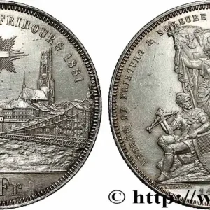Livraison Express SUISSE 5 Francs, monnaie de Tir, Fribourg 1881 fwo_787158 Monde