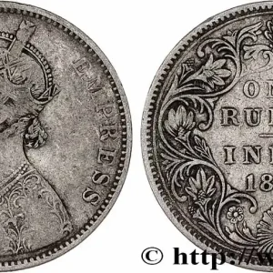 Bon Marché INDES BRITANNIQUES 1 Roupie Victoria 1878 Bombay fwo_787401 Monde