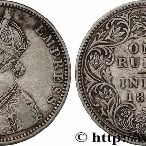 Paiement Sécurisé INDES BRITANNIQUES 1 Roupie Victoria 1890 Bombay fwo_787423 Monde