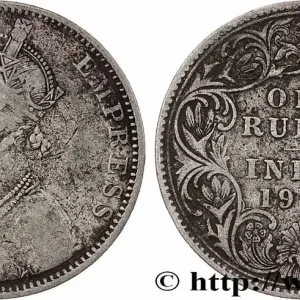Solde INDES BRITANNIQUES 1 Roupie Victoria 1901 Bombay fwo_787445 Monde