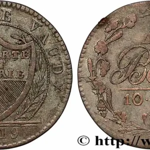 SUISSE - CANTON DE VAUD 1 Batzen - Canton de Vaud 1819 fwo_787523 Monde Réduction