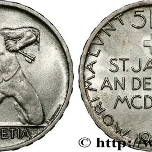 Authentique SUISSE 5 Francs 500e anniversaire de la Bataille de Saint-Jacques sur la Birse 1944 Berne fwo_787629 Monde