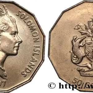 Promotion Saisonnière ÎLES SALOMON 50 Cents Elisabeth II / blason 1997 fwo_578065 Monde
