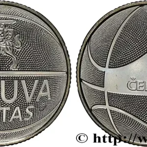 Édition Limitée LITUANIE 1 Litas : championnat européen de Basket Ball : chevalier Vytis / ballon de basket ball 2011 fwo_654259 Monde